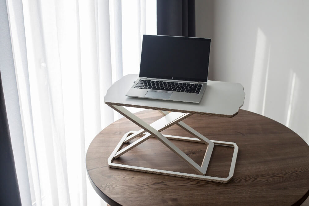 Modern wood standing desk converter - office desk