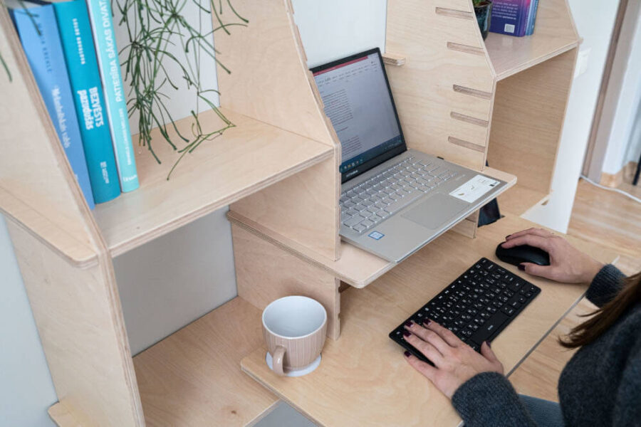 Open shelf wall-mounted Murphy Desk small - Image 13