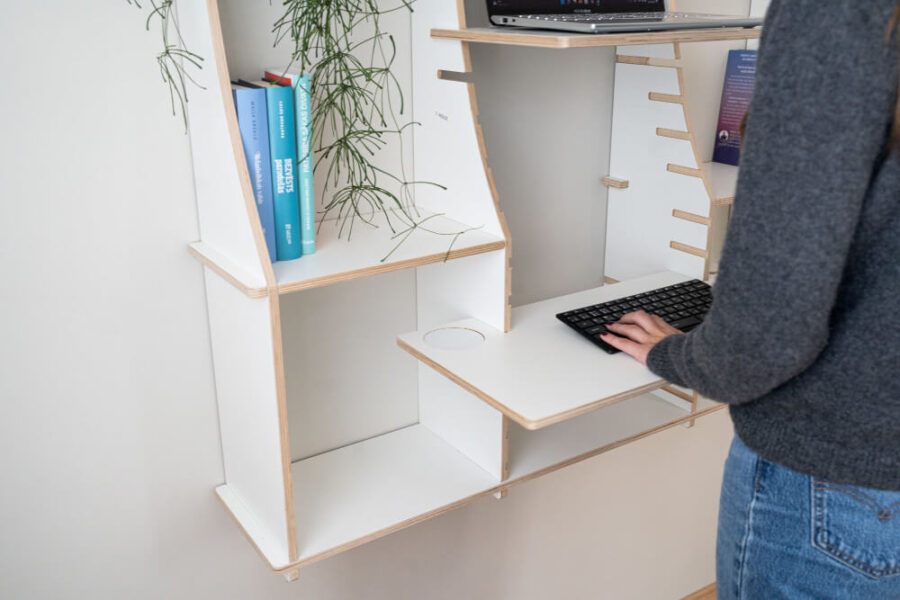 Open shelf wall-mounted Murphy Desk small - Image 10