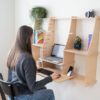 Open shelf wall-mounted Murphy Desk small