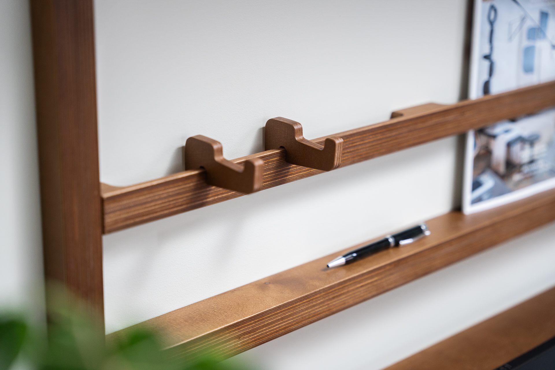 Floating desk with storage and shelves. - Image 4