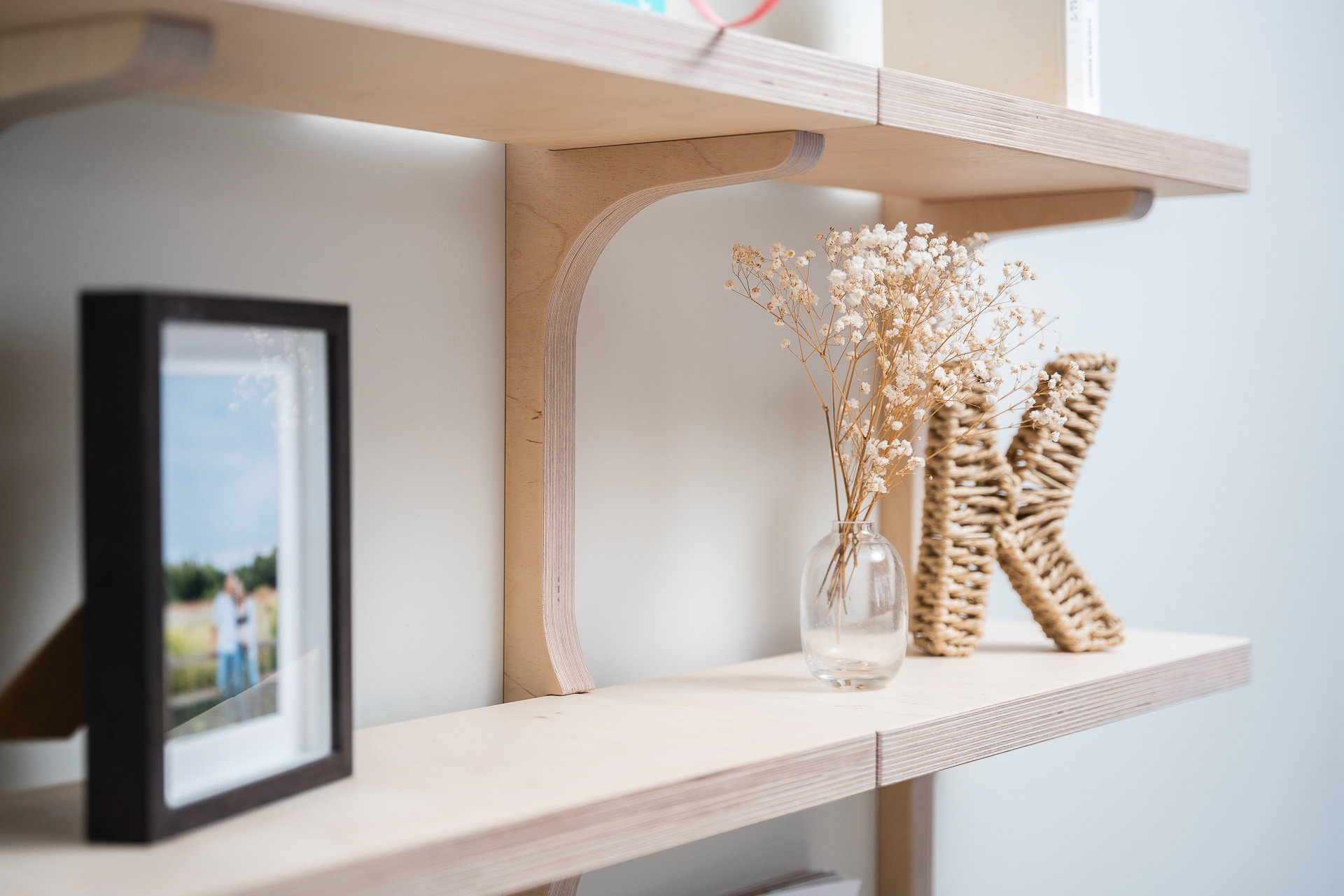 Floating desk with storage and shelves. - Image 13
