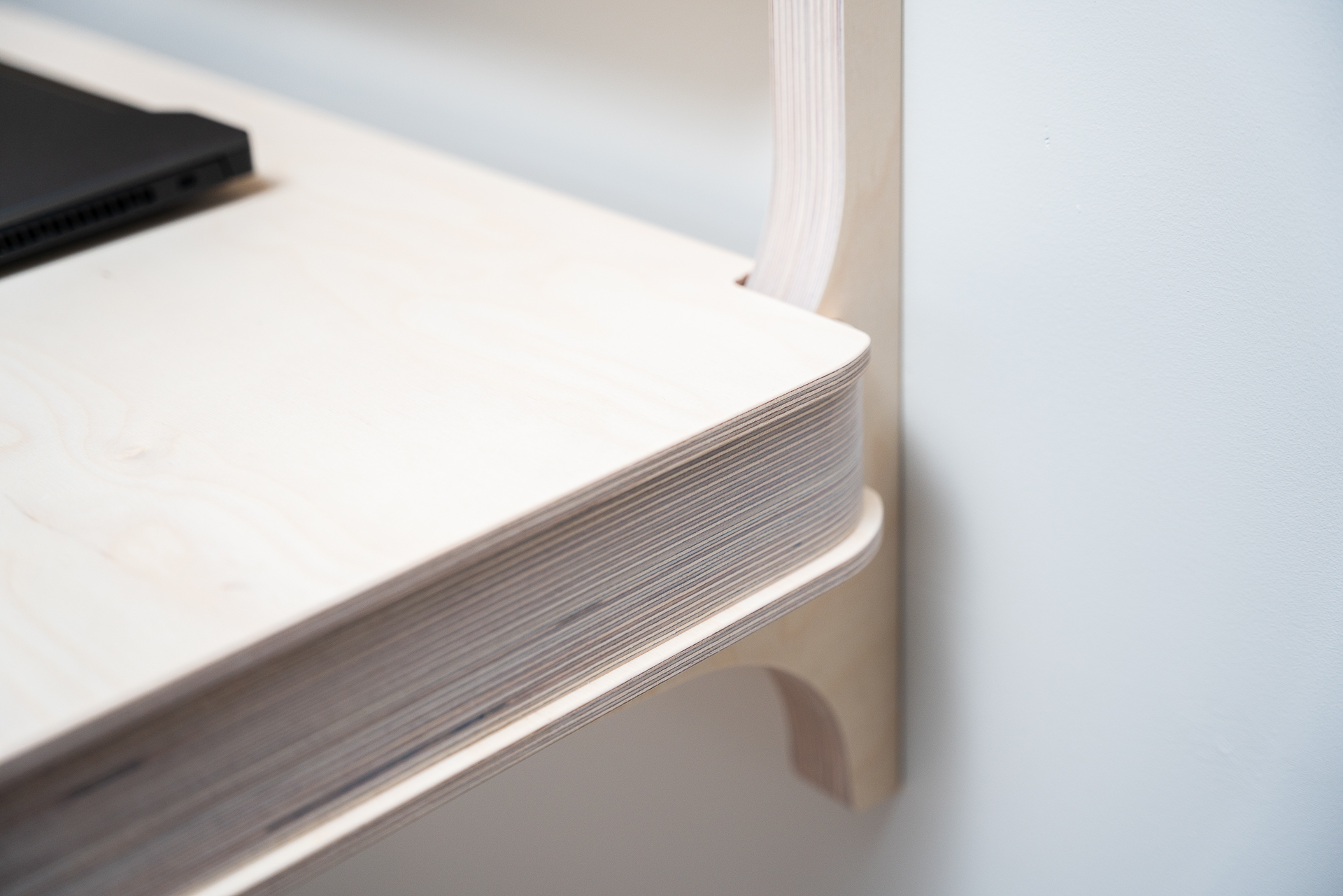 Floating desk with storage and shelves. - Image 14